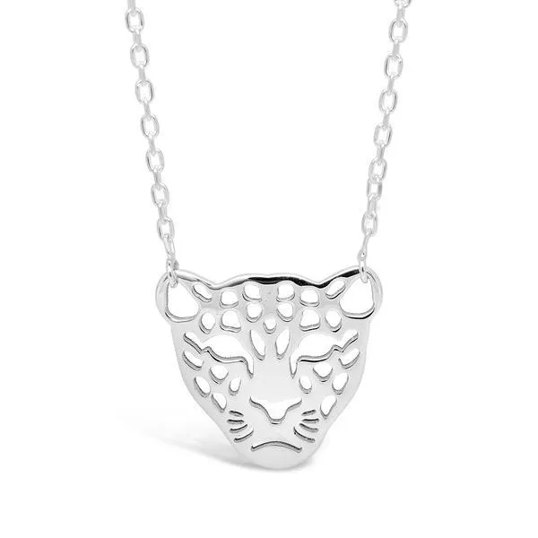 Collier tete de panthre en argent 925