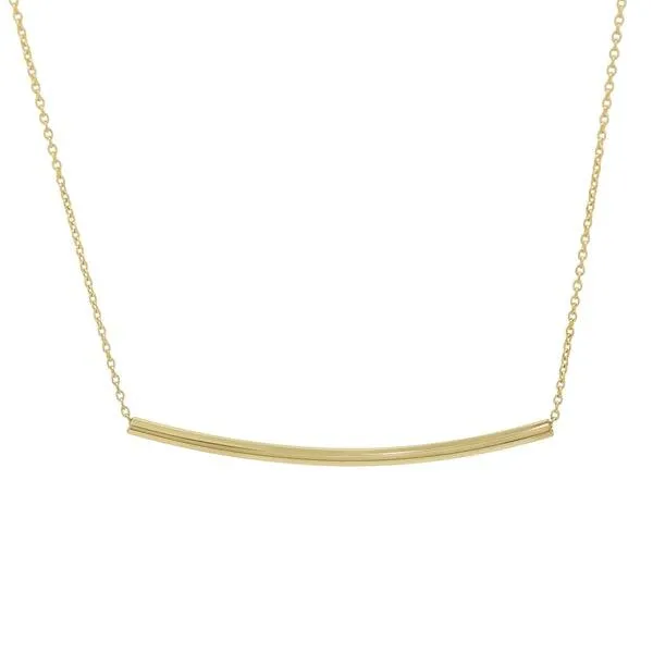 Collier tube en or jaune.