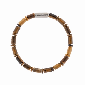 Colourful Cal Barrel Gemstone Bracelet Tiger Eye SBCC/006S