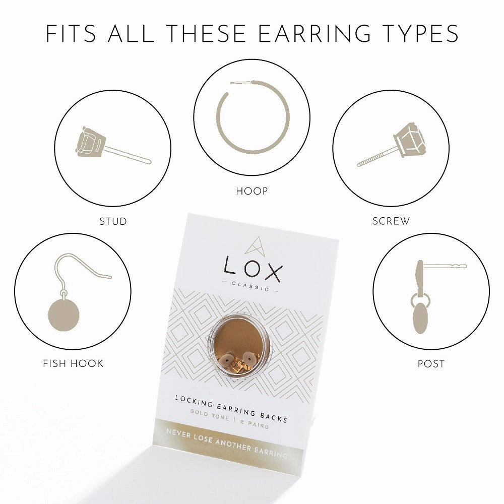 Connoisseurs Lox Gold Tone Earring Backs LOX 2YGE