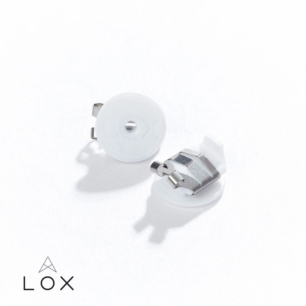 Connoisseurs Lox Silver Tone Earring Backs LOX 2SE