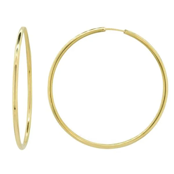 Crole DIAM'S fil rond en or jaune diamtre interieur 35 mm