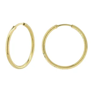 Croles DIAM'S fil rond en or jaune. 1,4 mm diamtre interieur 16 mm