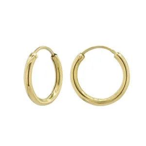 Croles DIAM'S fil rond or jaune 1,4 mm, diamtre interieur 8 mm