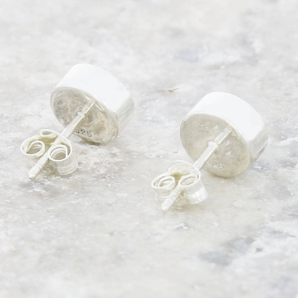 Derbyshire Blue John Sterling Silver Small Round Stud Earrings