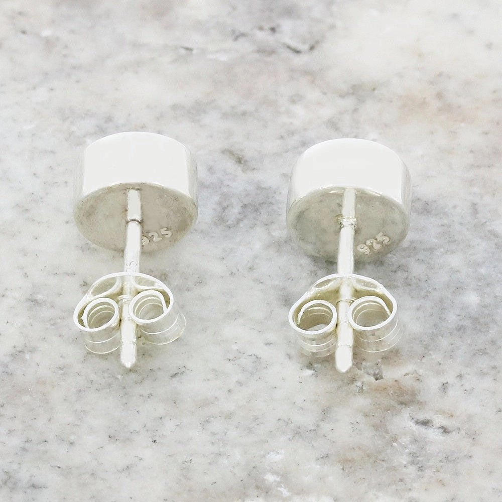 Derbyshire Blue John Sterling Silver Small Round Stud Earrings