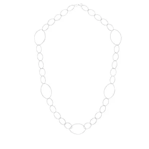 Desmos Arabesque Sterling Silver Beaded Link Necklace