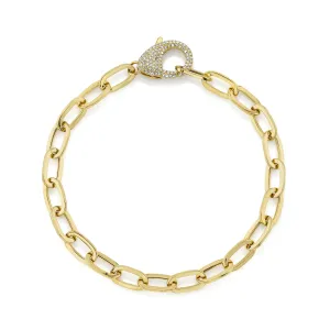 Diamond Paper Clip Link Bracelet 4690105