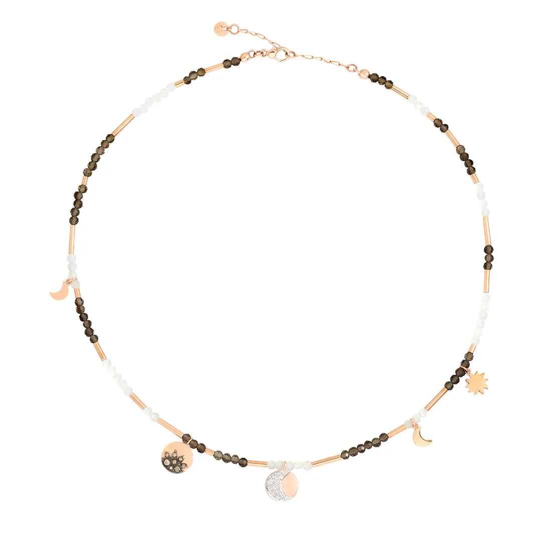 DoDo 9K  necklace Moon & Sun