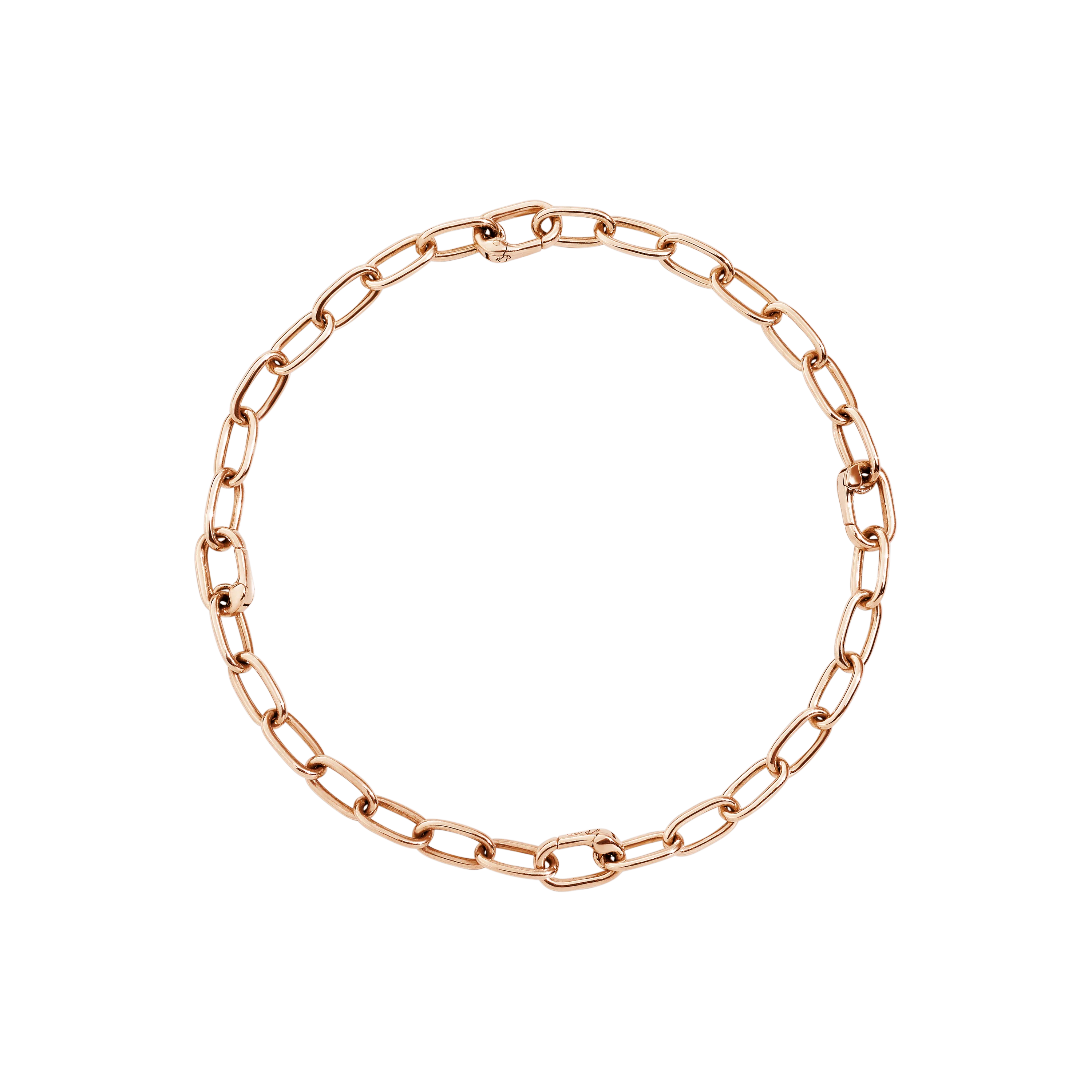DoDo rose plated silver bracelet with 4 open links