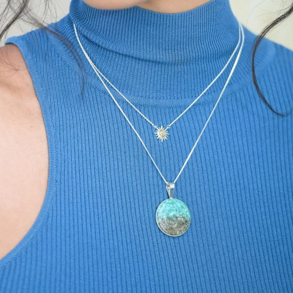 Dune Sterling Silver Marina Turquoise Gradient Necklace - 18"