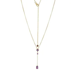 Elle Amethyst Lariat Necklace