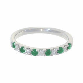 Emerald & Diamond Comfort Fit Band