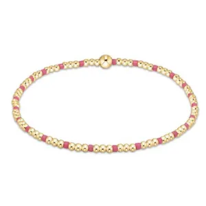 enewton 5.5" egirl Hope Sincerity Pattern 2mm Bead Bracelet - Bright Pink