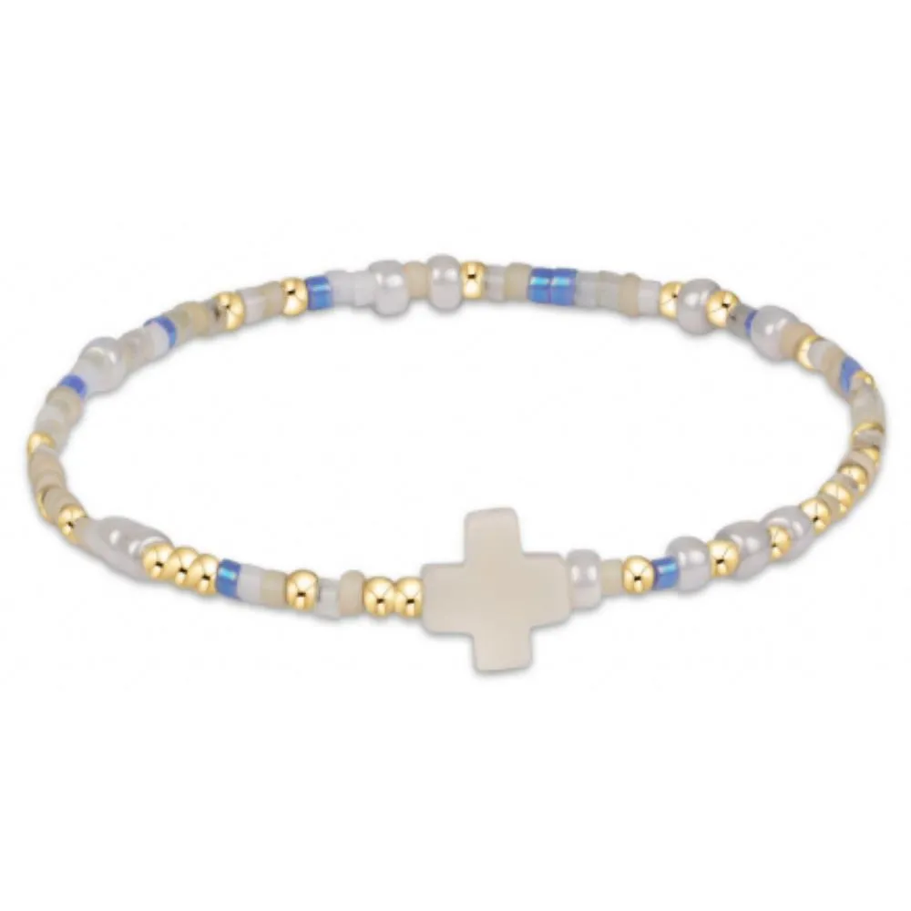enewton 5.5" egirl Hope Unwritten Signature Cross Bracelet - Skinny Dippin'