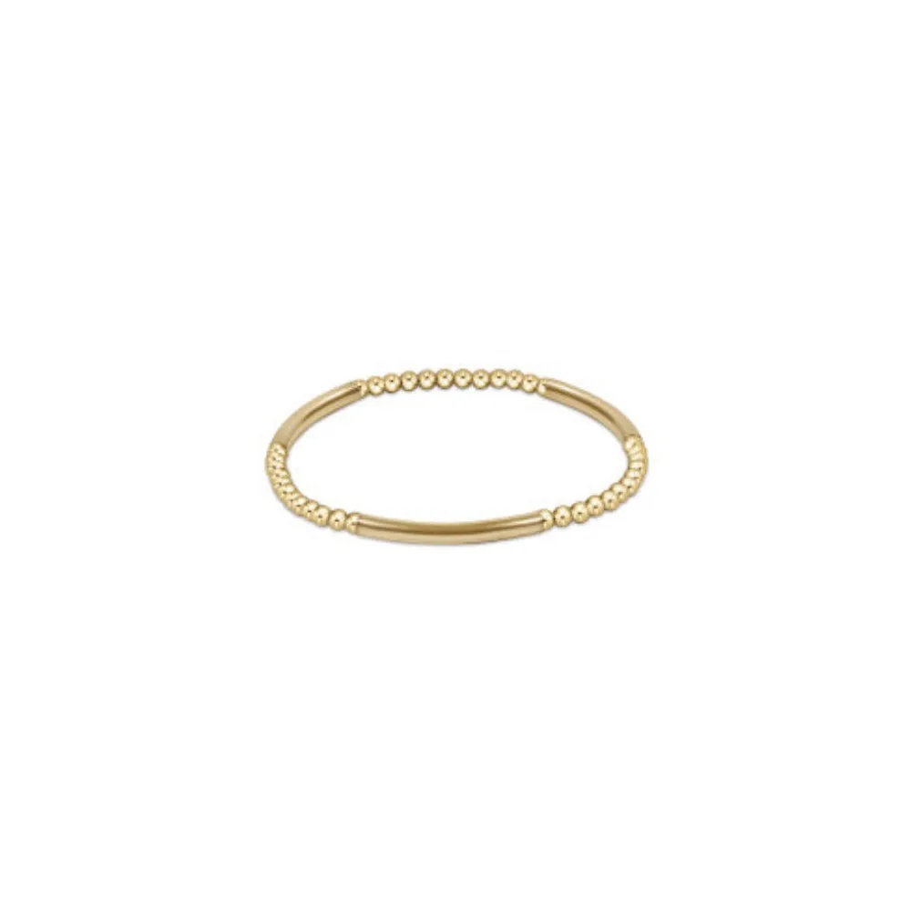 enewton 6.25" Bliss Bar Gold Pattern Bead Bracelet - Gold
