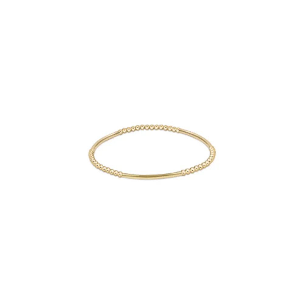 enewton 6.25" Bliss Bar Gold Pattern Bead Bracelet - Gold