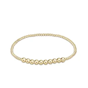 enewton 6.25" Classic Beaded Bliss Bracelet - Gold 2mm