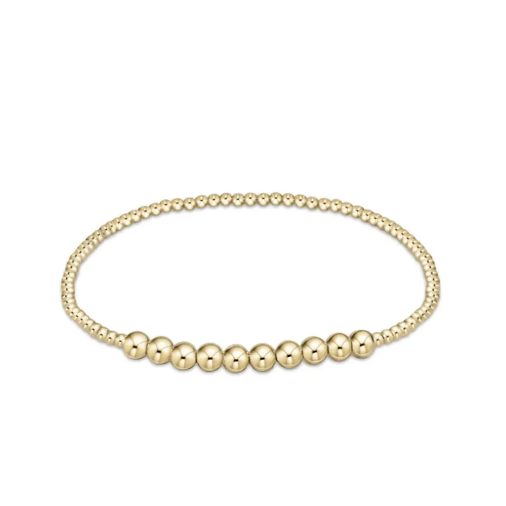 enewton 6.25" Classic Beaded Bliss Bracelet - Gold 2mm