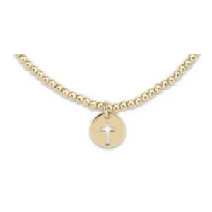 enewton 6.25" Classic Gold 2mm Bead Bracelet - Blessed Small Gold Disc