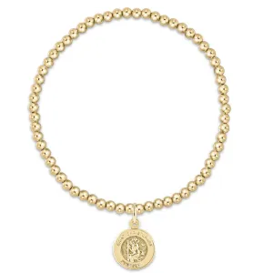 enewton 6.25" Classic Gold 3mm Bead Bracelet - Protection Gold Disc