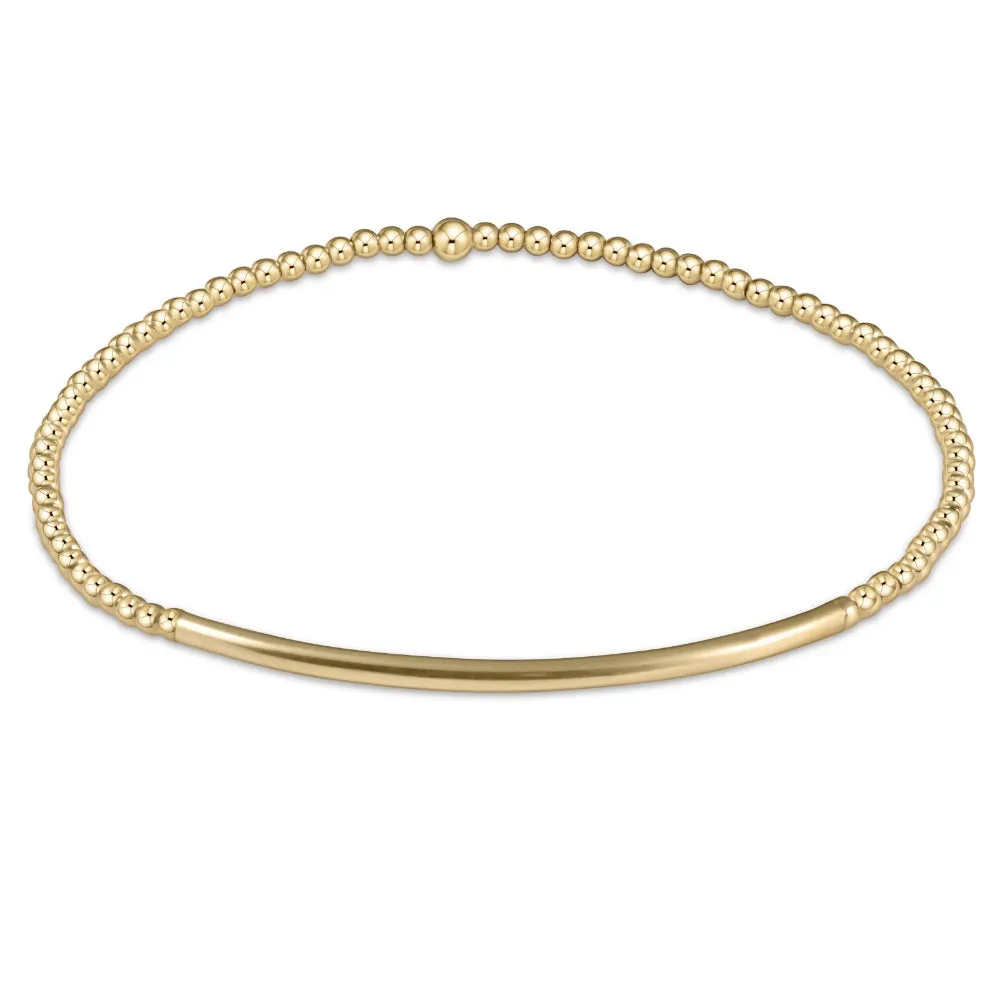 enewton 6.25" Classic Gold Bead Bracelet - Bliss Bar Smooth 2mm
