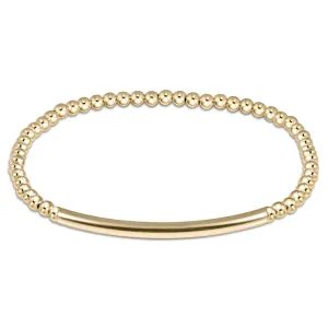 enewton 6.25" Classic Gold Bead Bracelet - Bliss Bar Smooth 3mm