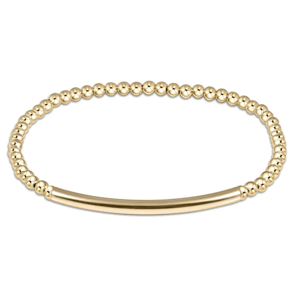 enewton 6.25" Classic Gold Bead Bracelet - Bliss Bar Smooth 3mm