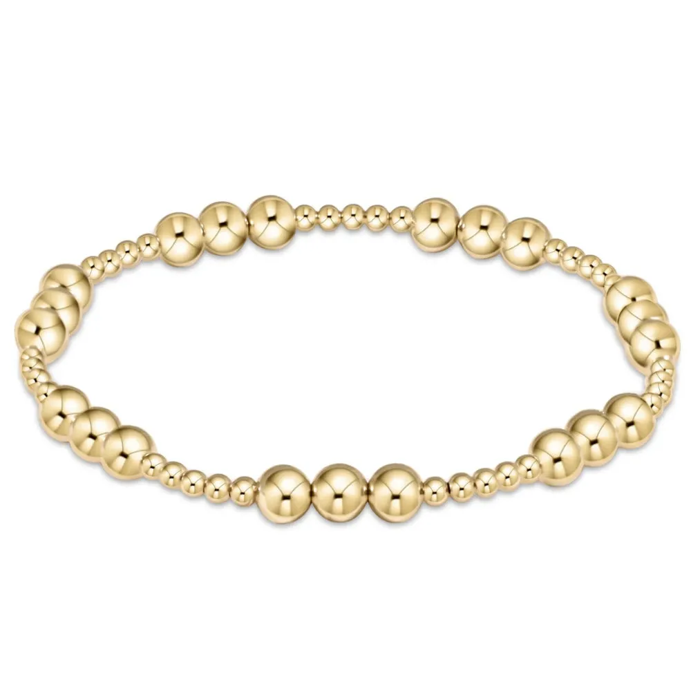 enewton 6.25" Classic Joy Pattern Bead Bracelet - Gold 5mm *Retired*