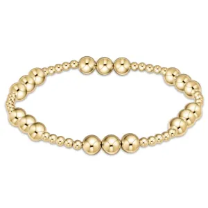 enewton 6.25" Classic Joy Pattern Bead Bracelet - Gold 6mm *Retired*