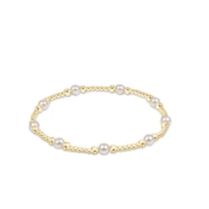 enewton 6.25" Classic Purpose Pattern 4mm Bead Bracelet - Pearl