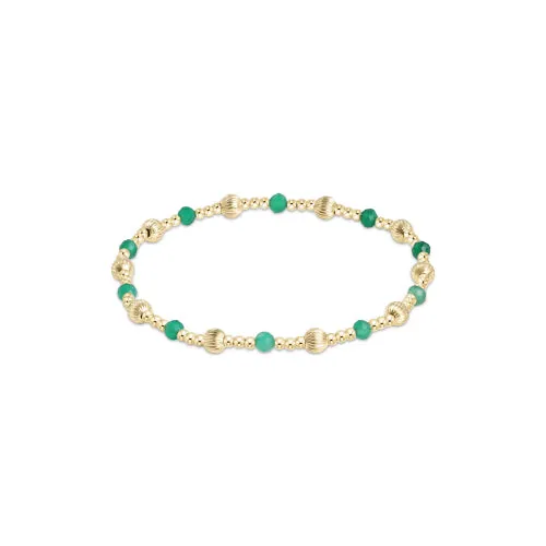 enewton 6.25" Dignity Sincerity Gemstone 4mm Bead Bracelet - Green Onyx