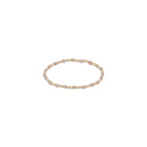 enewton 6.25" Gemstone Gold Sincerity Pattern 3mm Bead Bracelet - Pink Opal
