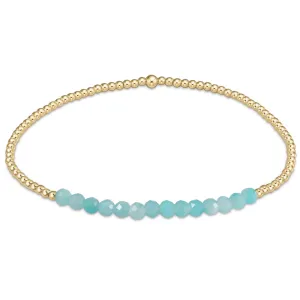 enewton 6.25" Gold Bliss Gemstone 2mm Bead Bracelet - Amazonite