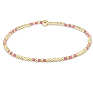 enewton 6.25" Hope Joy Pattern 2mm Bead Bracelet - Bright Pink