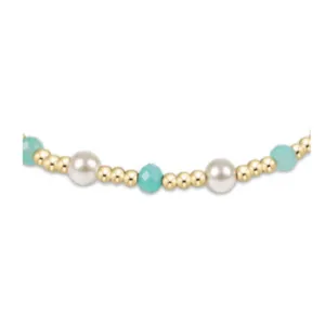 enewton 6.25" Pearl Sincerity Pattern 4mm Bead Bracelet - Amazonite
