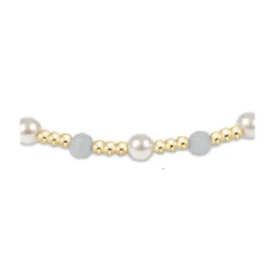 enewton 6.25" Pearl Sincerity Pattern 4mm Bead Bracelet - Aquamarine