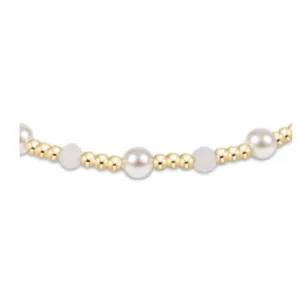 enewton 6.25" Pearl Sincerity Pattern 4mm Bead Bracelet - Moonstone