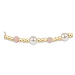 enewton 6.25" Pearl Sincerity Pattern 4mm Bead Bracelet - Pink Opal