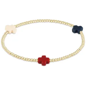 enewton 6.25" Signature Cross 2mm Bead Bracelet - Firecracker
