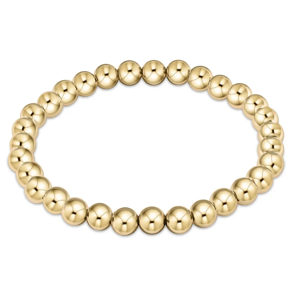 enewton 7.25" extends Classic Gold Bead Bracelet - 6mm