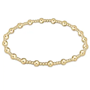 enewton 7.25" extends Classic Sincerity Pattern 4mm Bead Bracelet - Gold