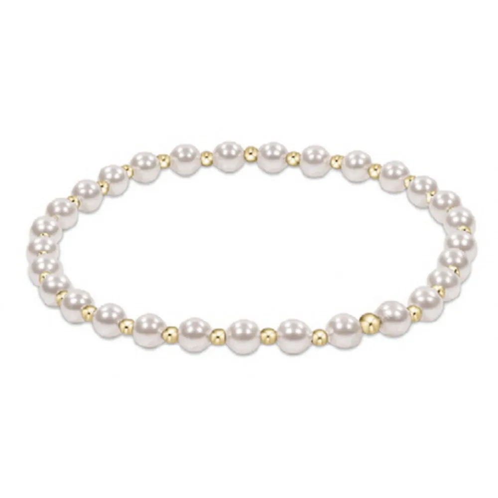 enewton 7.25" extends Grateful Pearl Pattern 4mm Bead Bracelet