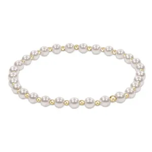 enewton 7.25" extends Grateful Pearl Pattern 4mm Bead Bracelet