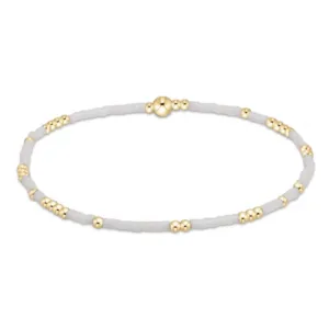 enewton 7.25" Extends  Hope Unwritten Bracelet- White