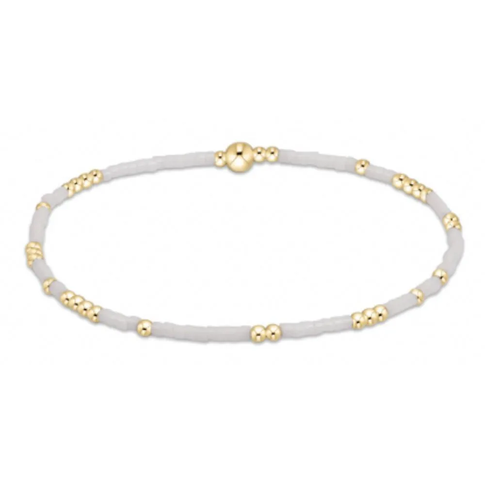 enewton 7.25" Extends  Hope Unwritten Bracelet- White