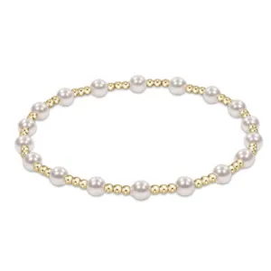 enewton 7.25" extends Sincerity Pattern 4mm Bead Bracelet - Pearl