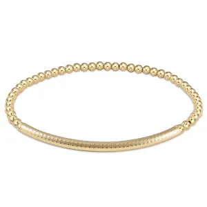 enewton Bliss Bar Textured 3mm Bead Bracelet - Gold