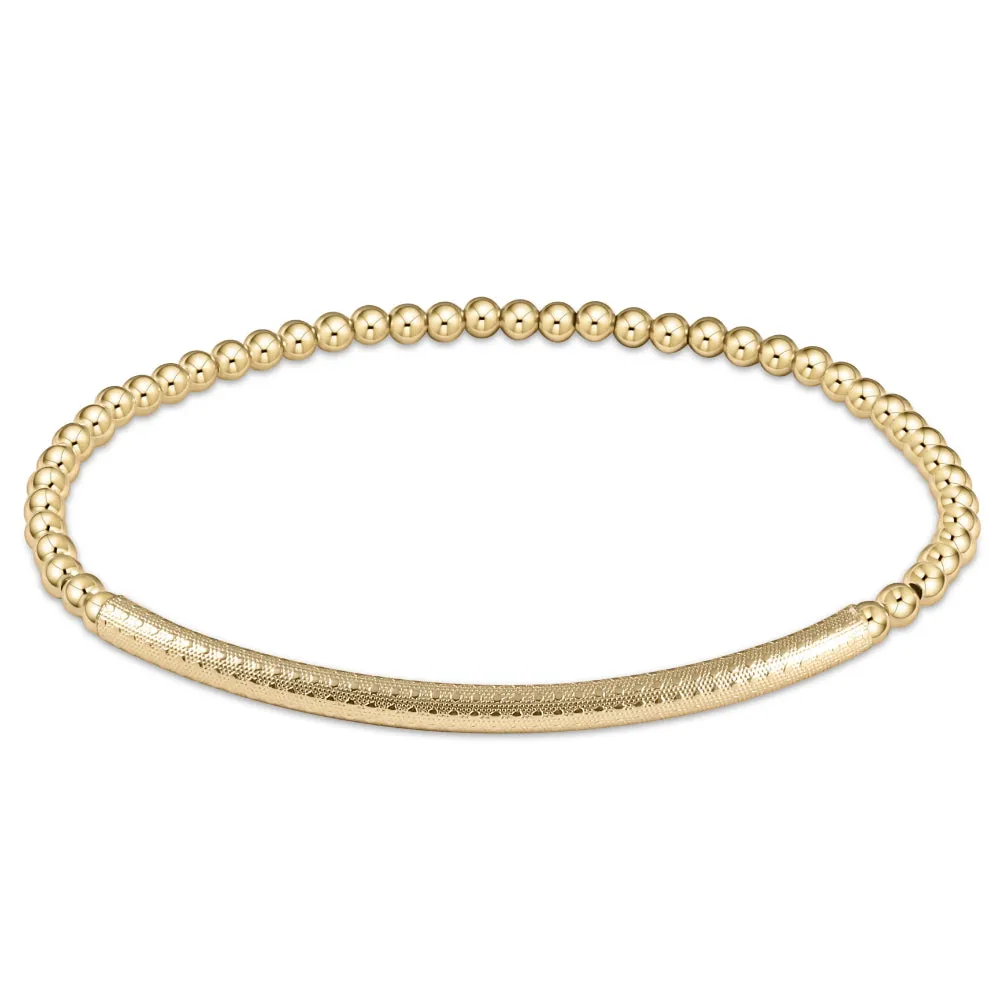 enewton Bliss Bar Textured 3mm Bead Bracelet - Gold
