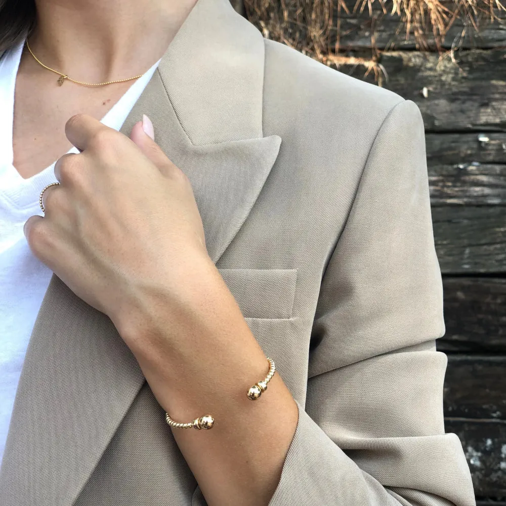 enewton Classic Gold Bead Cuff - 3mm